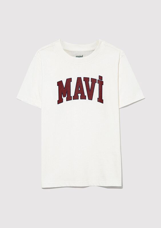 MAVİ LOGO BASKILI TİŞÖRT Erkek Çocuk Beyaz T-Shirt - M6610030