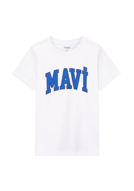 MAVİ LOGO BASKILI TİŞÖRT Erkek Çocuk Beyaz T-Shirt - M6610030
