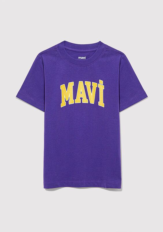 MAVİ LOGO BASKILI TİŞÖRT Erkek Çocuk Gentian Violet T-Shirt - M6610030