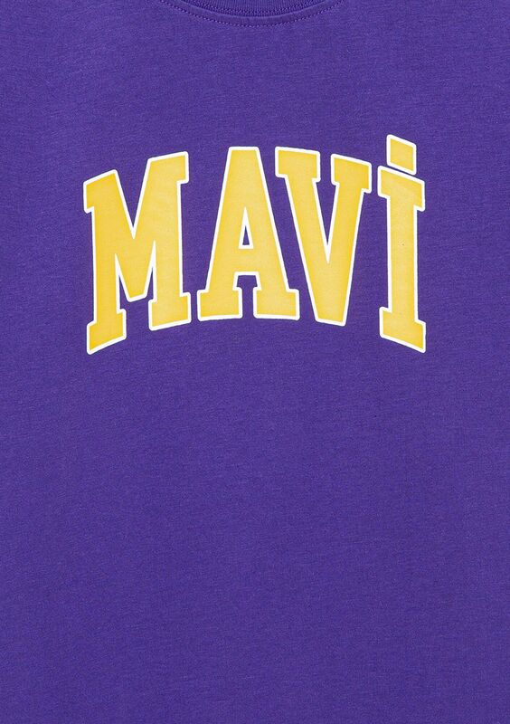 MAVİ LOGO BASKILI TİŞÖRT Erkek Çocuk Gentian Violet T-Shirt - M6610030
