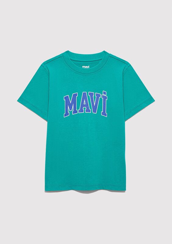 MAVİ LOGO BASKILI TİŞÖRT Erkek Çocuk Yeşil T-Shirt - M6610030