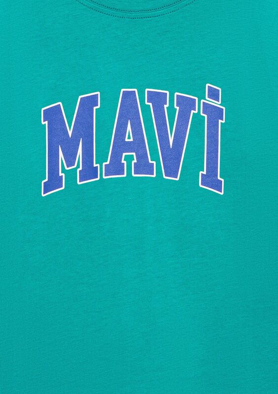 MAVİ LOGO BASKILI TİŞÖRT Erkek Çocuk Yeşil T-Shirt - M6610030