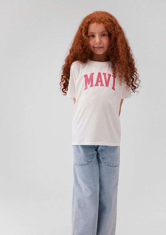 MAVİ LOGO TİŞÖRT Kız Çocuk Beyaz T-Shirt - M7610109