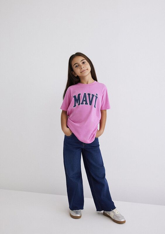 Mavi - MAVİ LOGO TİŞÖRT Kız Çocuk Pembe T-Shirt - M7610109