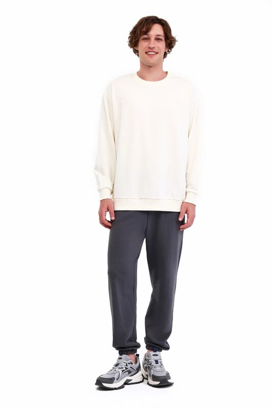 MB SN75 C NECK SW 5PR Erkek Bej Sweatshirt - 102024364