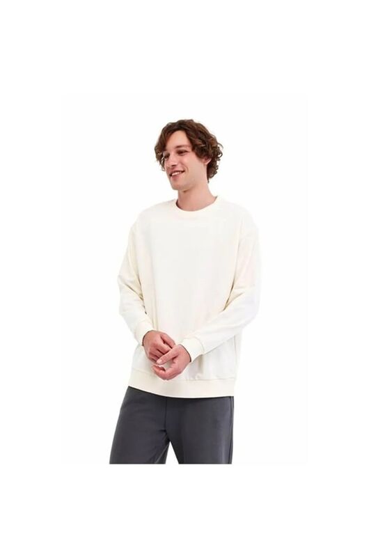 Lumberjack - MB SN75 C NECK SW 5PR Erkek Bej Sweatshirt - 102033512