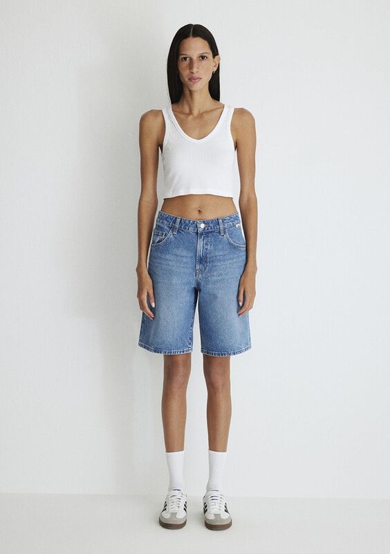 MELINA Kadın Mavi Denim Şort - M1410144