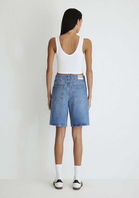 MELINA Kadın Mavi Denim Şort - M1410144