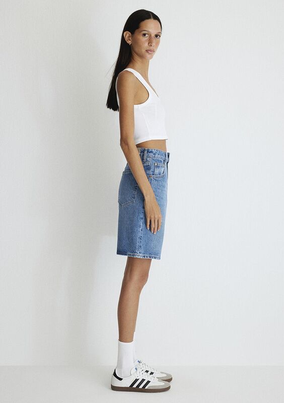 MELINA Kadın Mavi Denim Şort - M1410144
