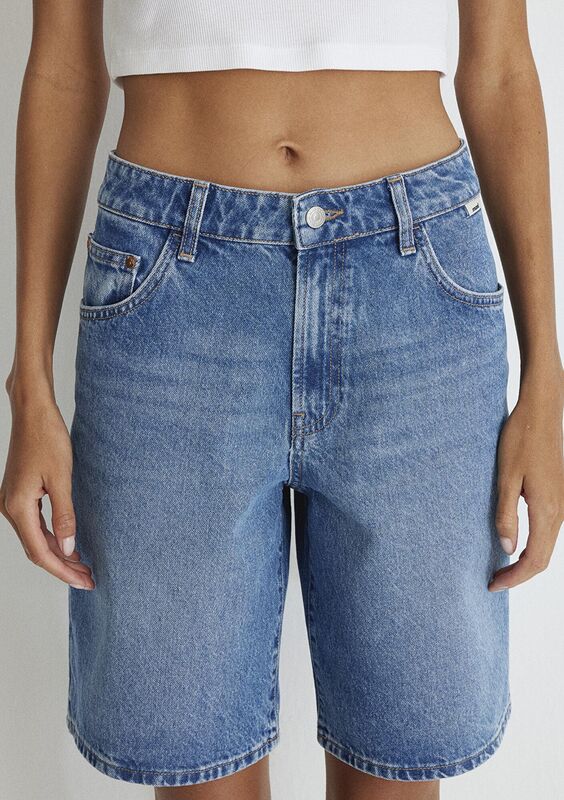 MELINA Kadın Mavi Denim Şort - M1410144