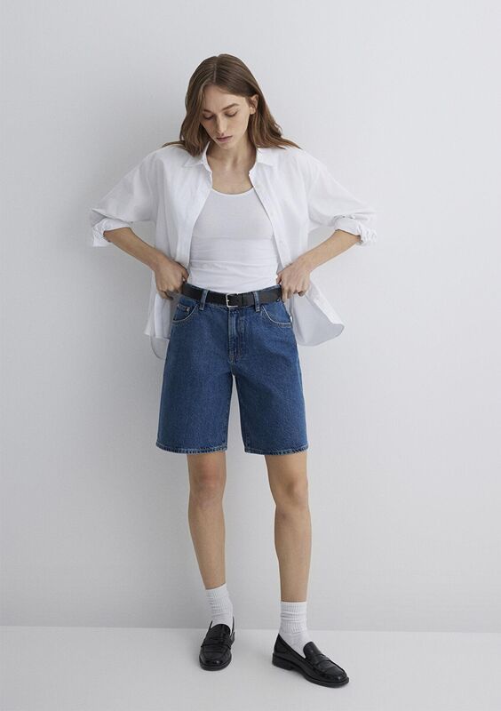 MELINA Kadın Mavi Denim Şort - M1410144