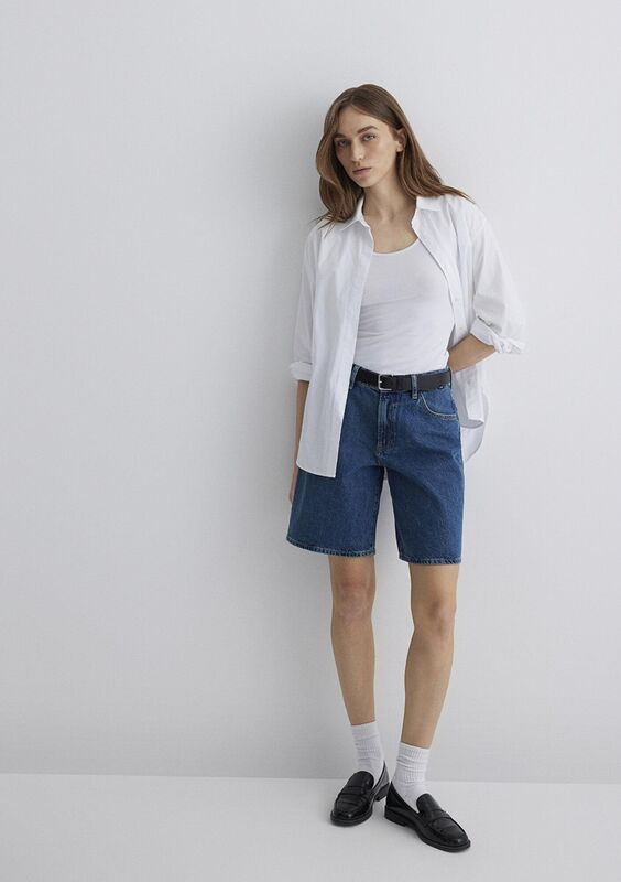 MELINA Kadın Mavi Denim Şort - M1410144