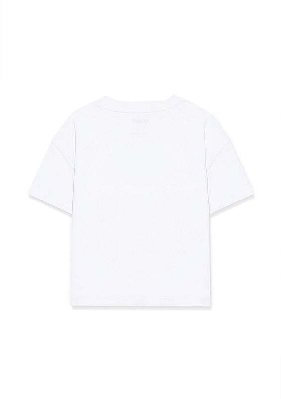 MIAV BASKILI CROP TİŞÖRT Kız Çocuk Beyaz T-Shirt - M7610180
