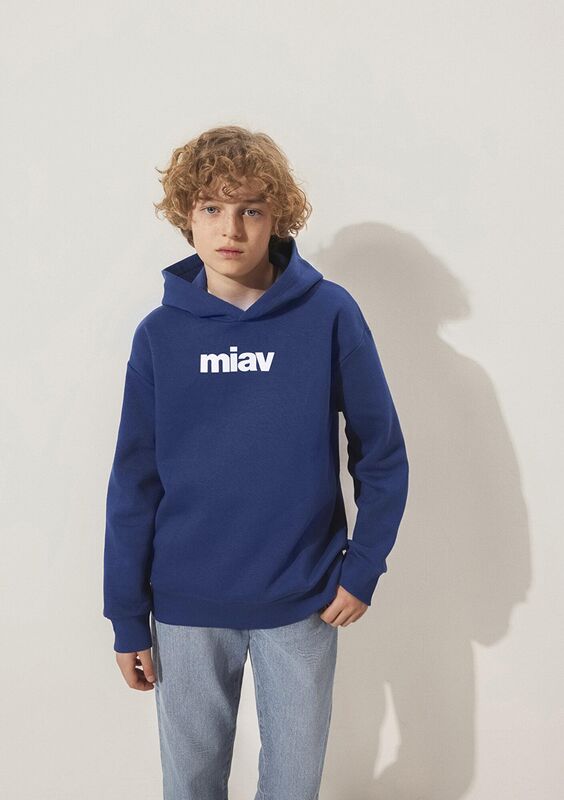 MIAV BASKILI KAPÜŞONLU SWEATSHIRT Erkek Çocuk Koyu Mavi Sweatshirt - M6S10028