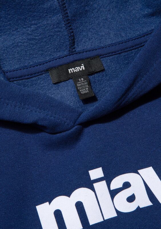 MIAV BASKILI KAPÜŞONLU SWEATSHIRT Erkek Çocuk Koyu Mavi Sweatshirt - M6S10028