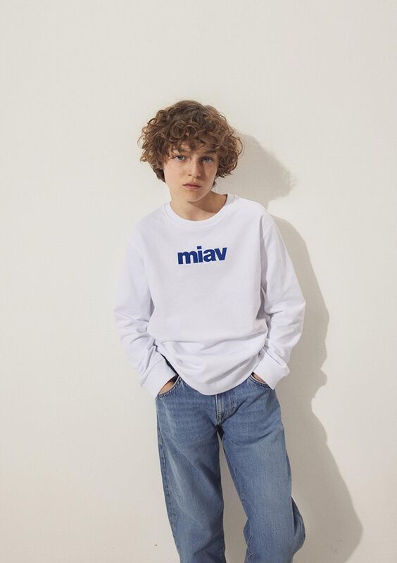 MIAV BASKILI SWEATSHIRTS Erkek Çocuk Beyaz Sweatshirt - M6610031