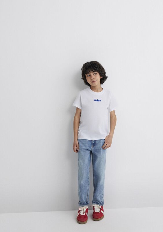 MİAV BASKILI TİŞÖRT Erkek Çocuk Beyaz T-Shirt - M66332