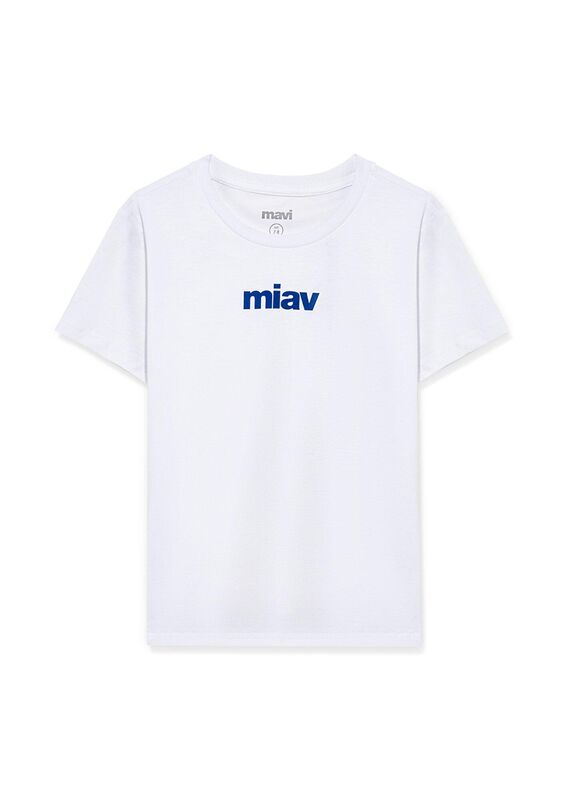 MİAV BASKILI TİŞÖRT Erkek Çocuk Beyaz T-Shirt - M66332