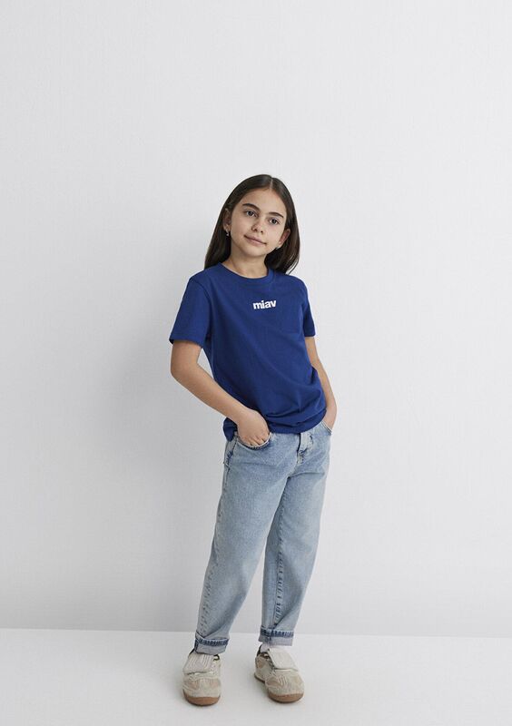 MİAV BASKILI TİŞÖRT Erkek Çocuk Koyu Mavi T-Shirt - M66332