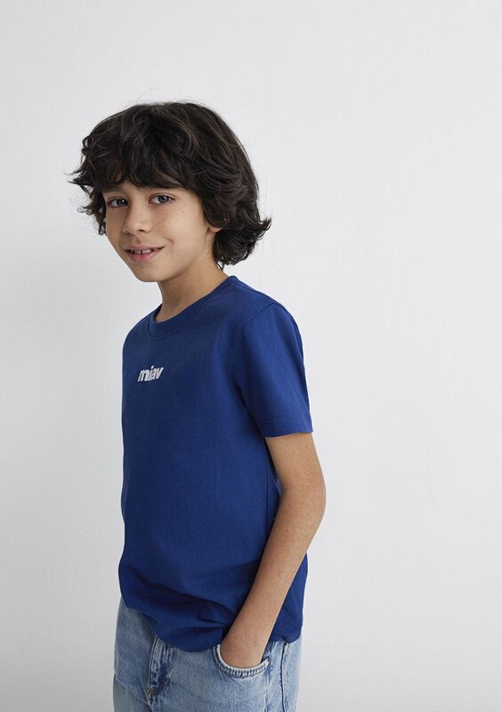 MİAV BASKILI TİŞÖRT Erkek Çocuk Koyu Mavi T-Shirt - M66332