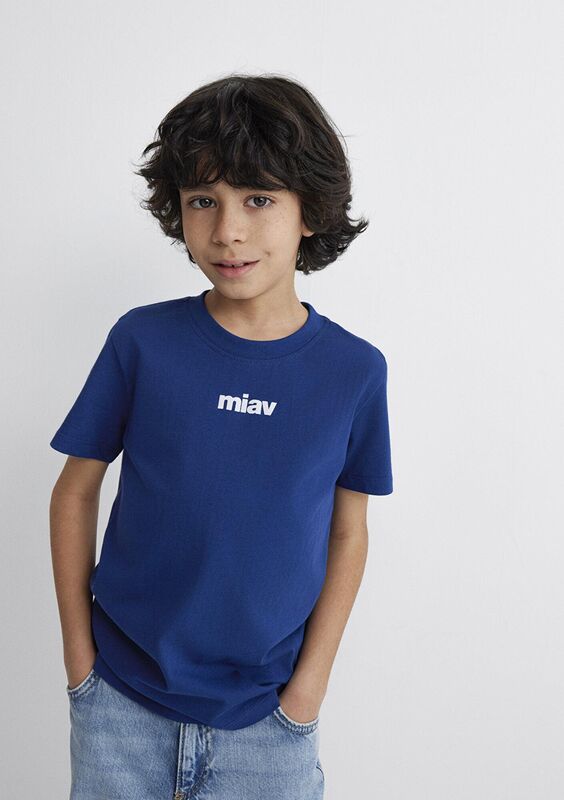 MİAV BASKILI TİŞÖRT Erkek Çocuk Koyu Mavi T-Shirt - M66332