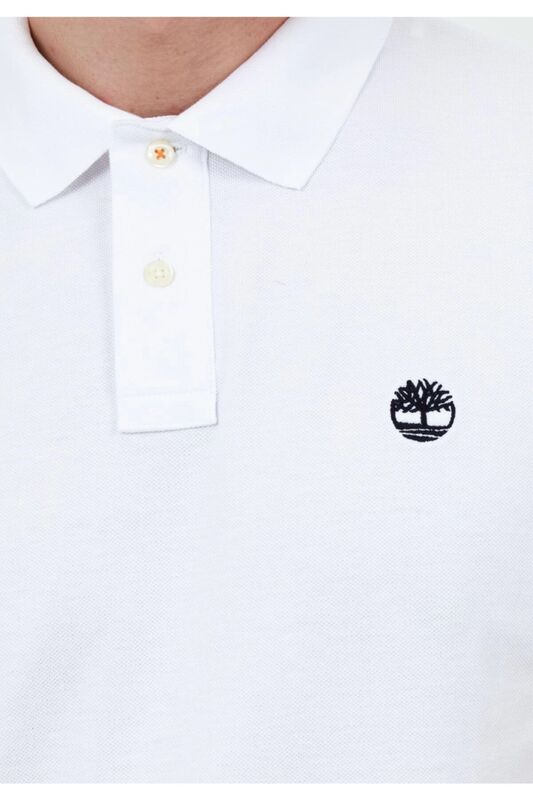 MILLERS RIVER Pique Short Sleeve Polo Erkek Beyaz T-Shirt - TB0A26N4