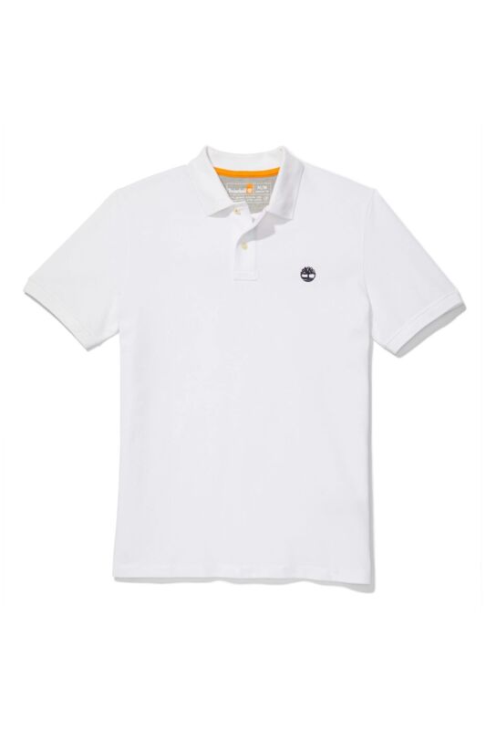 MILLERS RIVER Pique Short Sleeve Polo Erkek Beyaz T-Shirt - TB0A26N4