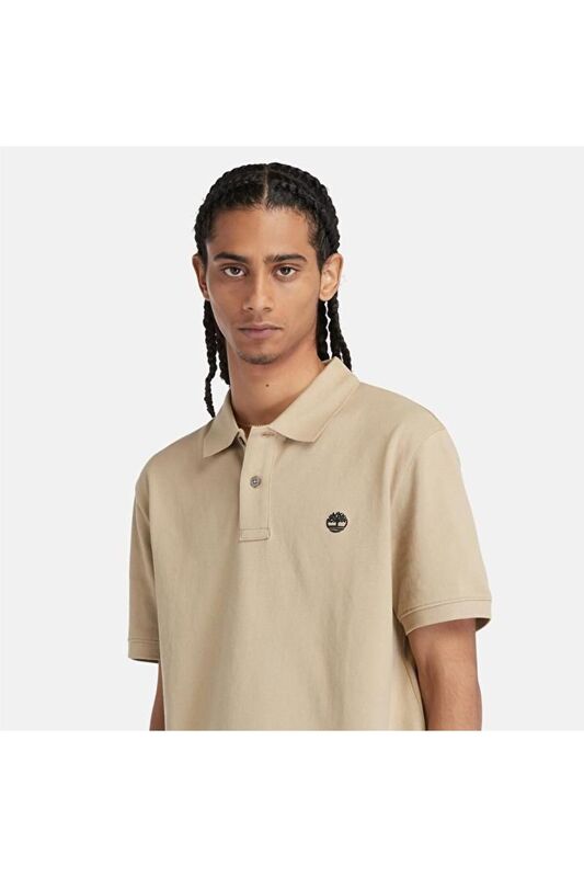 MILLERS RIVER Pique Short Sleeve Polo Erkek Sarı T-Shirt - TB0A26N4