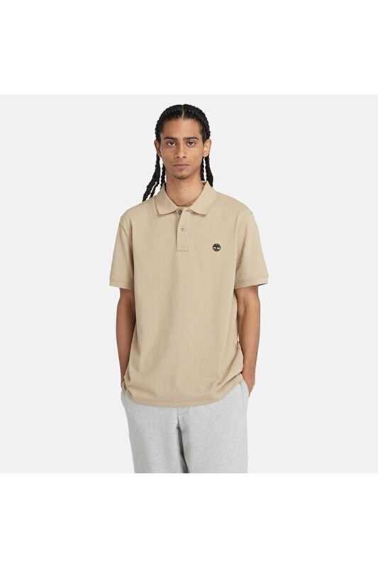 Timberland - MILLERS RIVER Pique Short Sleeve Polo Erkek Sarı T-Shirt - TB0A26N4
