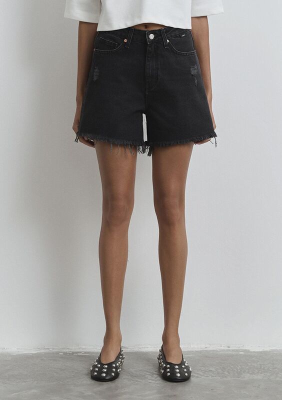 MILLIE Kadın Gri Denim Şort - M14589