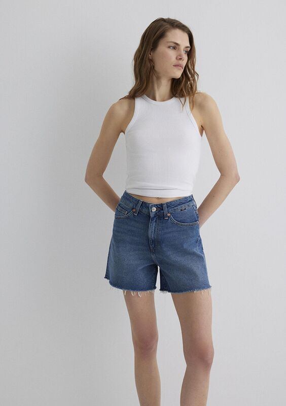 MILLIE Kadın Mavi Denim Şort - M14589