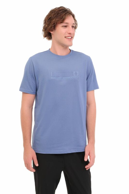 Lumberjack - ML BAIC 11ITL806 5PR Erkek Mavi T-Shirt - 102024714