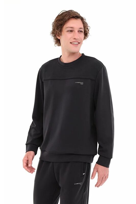 Lumberjack - ML UROS 16ITL817 5PR Erkek Siyah Sweatshirt - 102024759