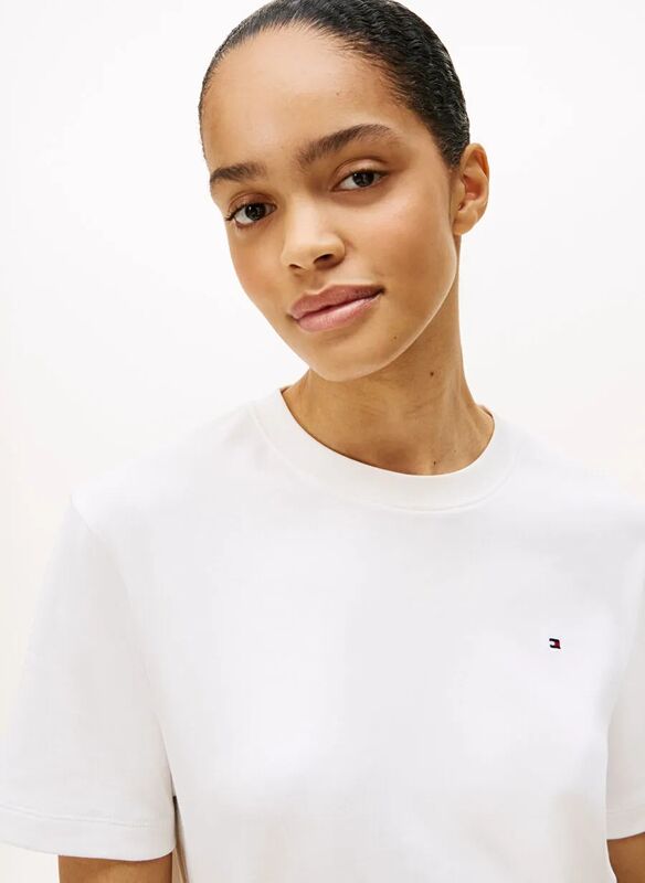 MODERN INTERLOCK BOXY SS TEE Kadın Beyaz T-Shirt - WW0WW47458