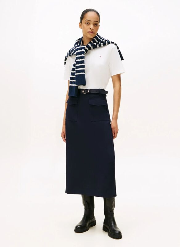 MODERN INTERLOCK BOXY SS TEE Kadın Beyaz T-Shirt - WW0WW47458