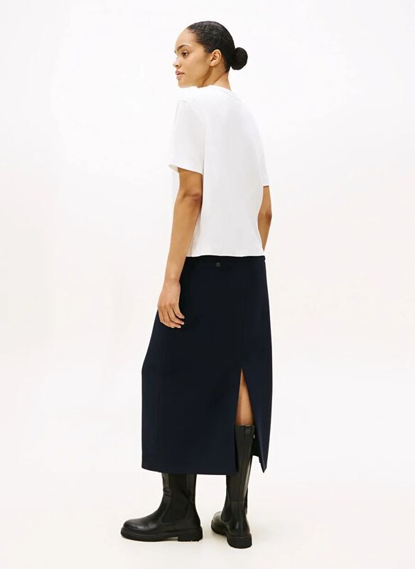 MODERN INTERLOCK BOXY SS TEE Kadın Beyaz T-Shirt - WW0WW47458