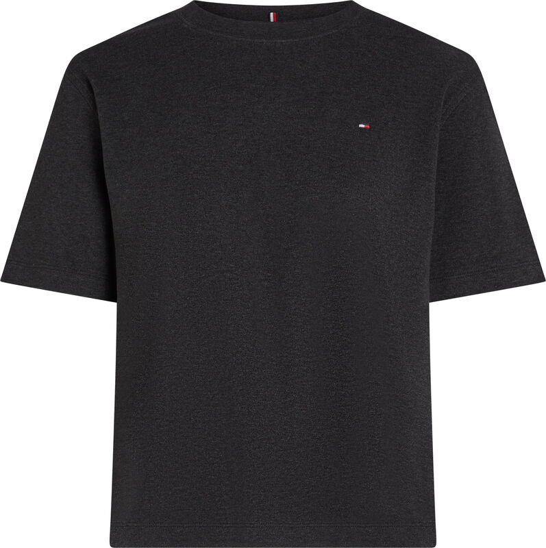 Tommy Hilfiger - MODERN INTERLOCK BOXY SS TEE Kadın Gri T-Shirt - WW0WW47458