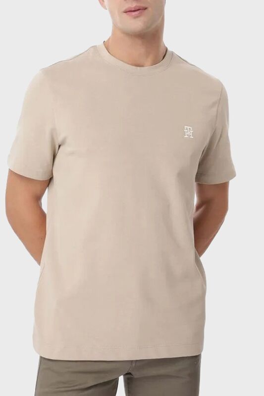 Tommy Hilfiger - MONOGRAM IMD TEE Erkek Yeşil T-Shirt - MW0MW39256