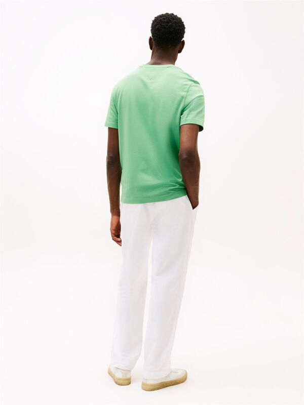 Tommy Hilfiger - MONOGRAM IMD TEE Erkek Yeşil T-Shirt - MW0MW39256