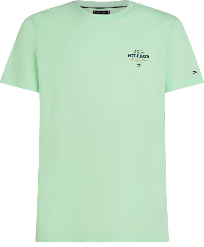 Tommy Hilfiger - MONOTYPE ALL AMERICAN TEE Erkek Yeşil T-Shirt - MW0MW38644