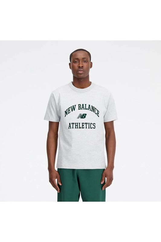 NB Lifestyle Men Tshirt Erkek Gri T-Shirt - MNT1402