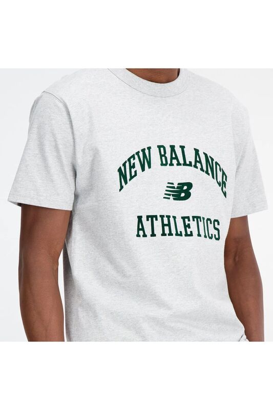 NB Lifestyle Men Tshirt Erkek Gri T-Shirt - MNT1402