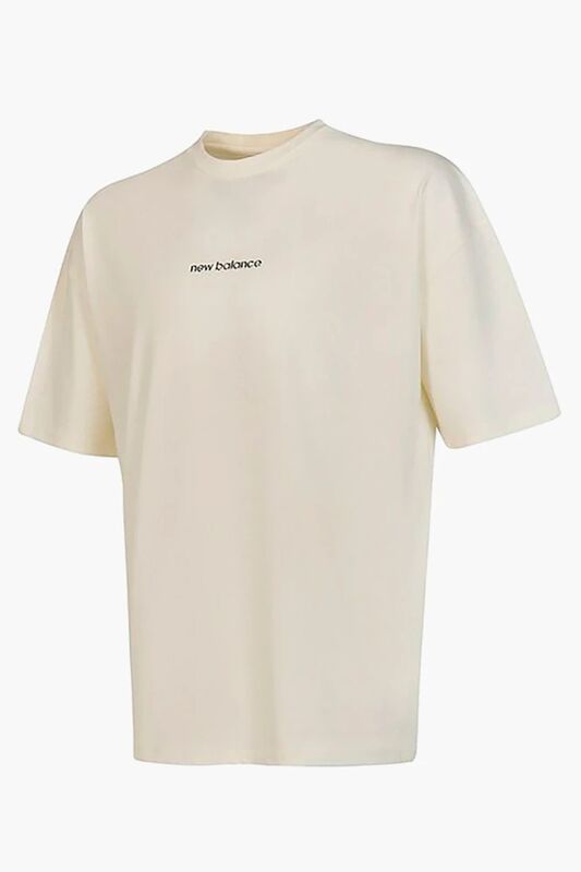 New Balance - NB Lifestyle Unisex Tshirt Uniseks Bej T-Shirt - UNT3535