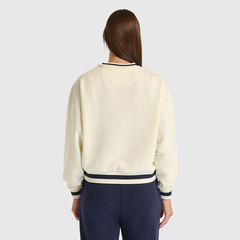 NB Lifestyle Women Sweatshirt Kadın Bej Sweatshirt - WNC3501