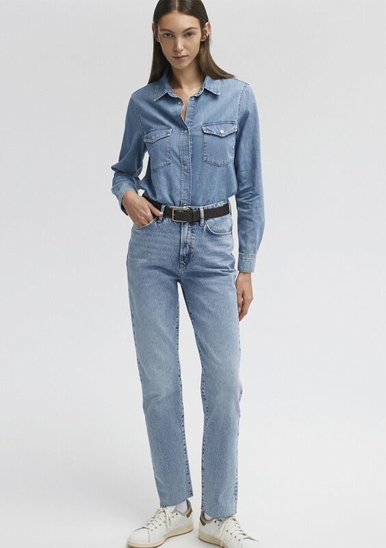 NEW YORK Kadın Mid Brushed Classic Denim Denim Pantolon - M101441