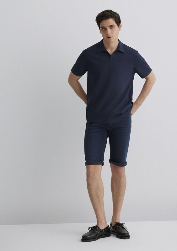 NICHOLAS Erkek Mavi Denim Şort - M04160