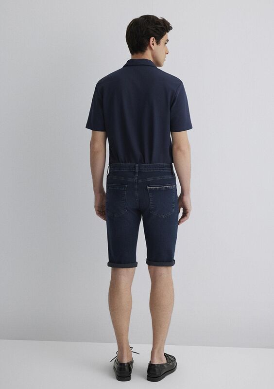 NICHOLAS Erkek Mavi Denim Şort - M04160