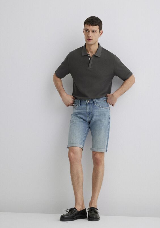NICHOLAS Erkek Mavi Denim Şort - M04160