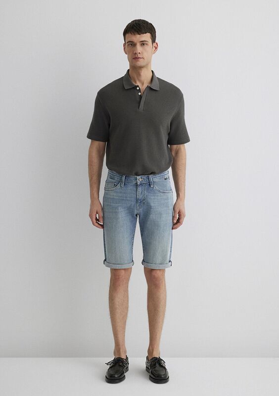 NICHOLAS Erkek Mavi Denim Şort - M04160