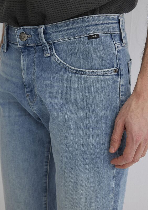 NICHOLAS Erkek Mavi Denim Şort - M04160